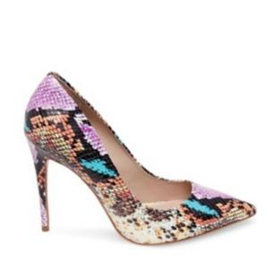 Steve Madden Daisie multi print snake skin pointed pump